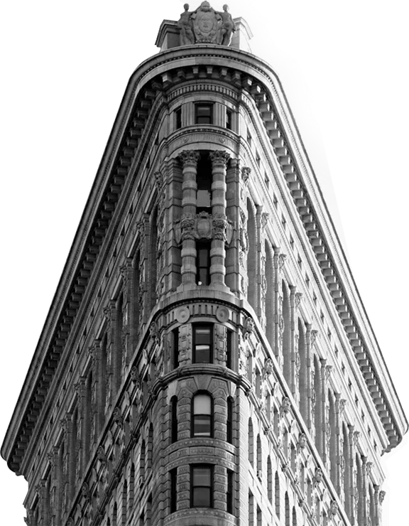 Imagen decorativa de un edificio en blanco y negro